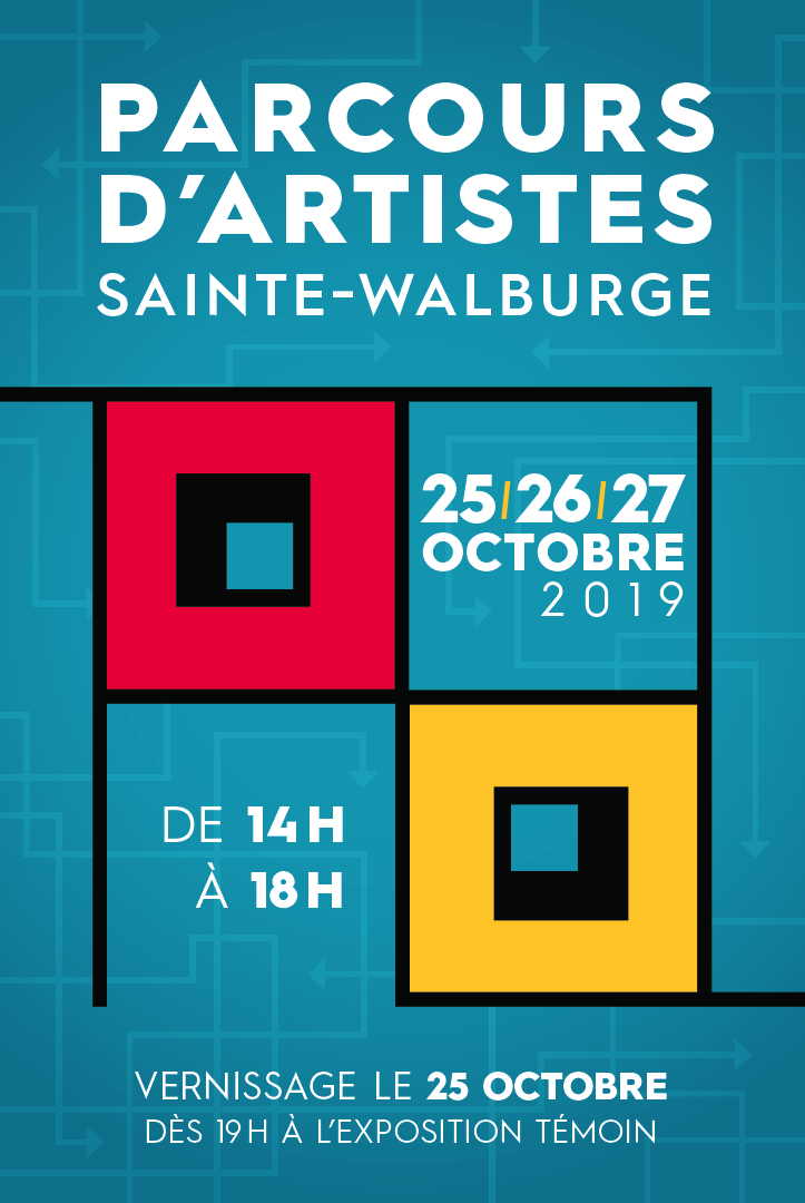 Affiche. Sainte Walburge. Parcours d|artistes. Halinka Jakubowska. Portes ouvertes atelier de sculptures. 2019-10-25